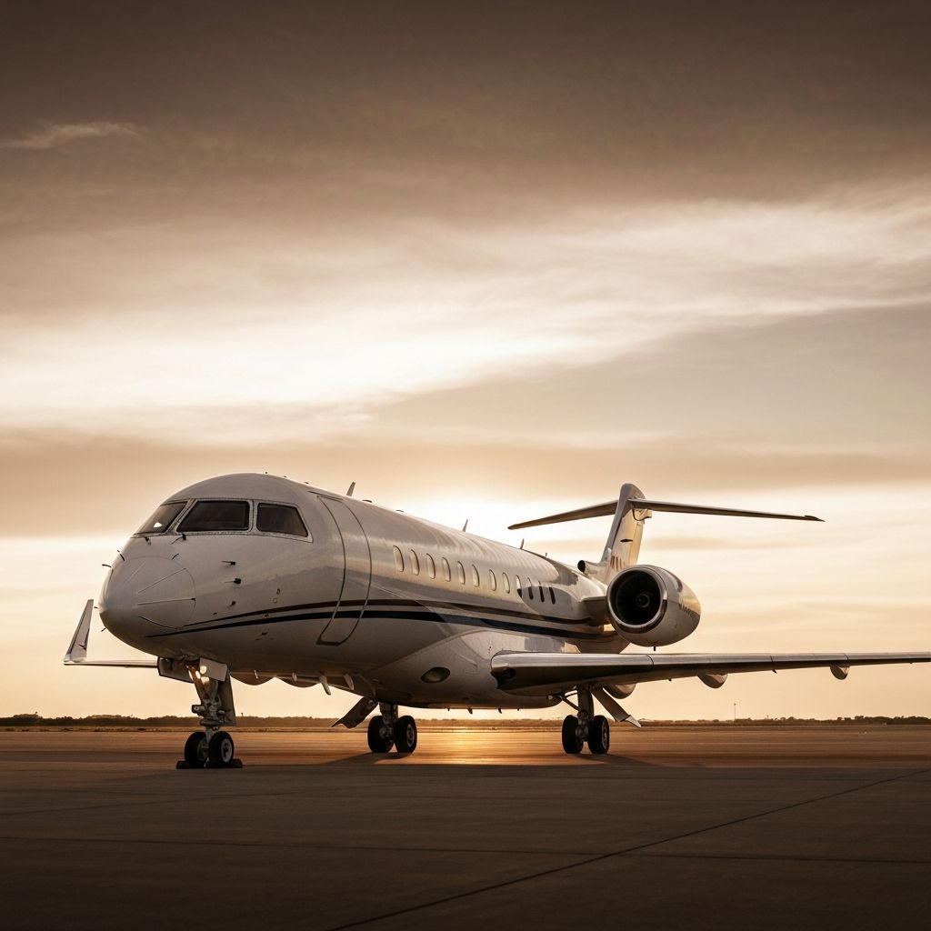 Executive private jet boarding